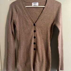 Old Navy Women's Tan Ribbed Cardigan